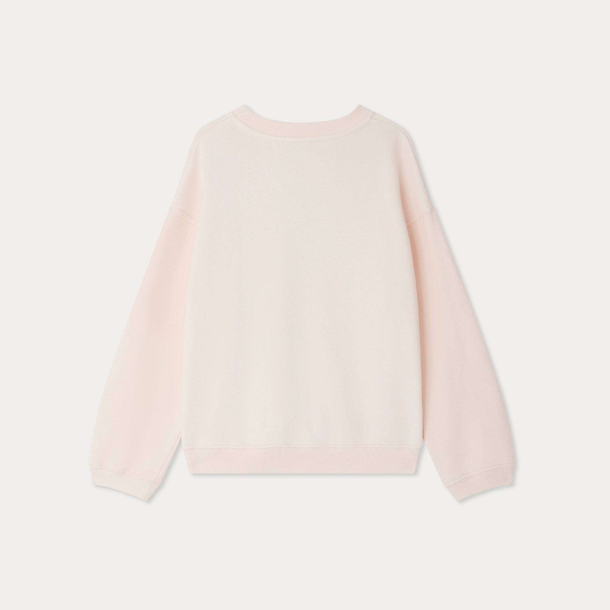 Bonpoint-Girls Pink Letter Embroidered Cotton Pullover Sweatershirt