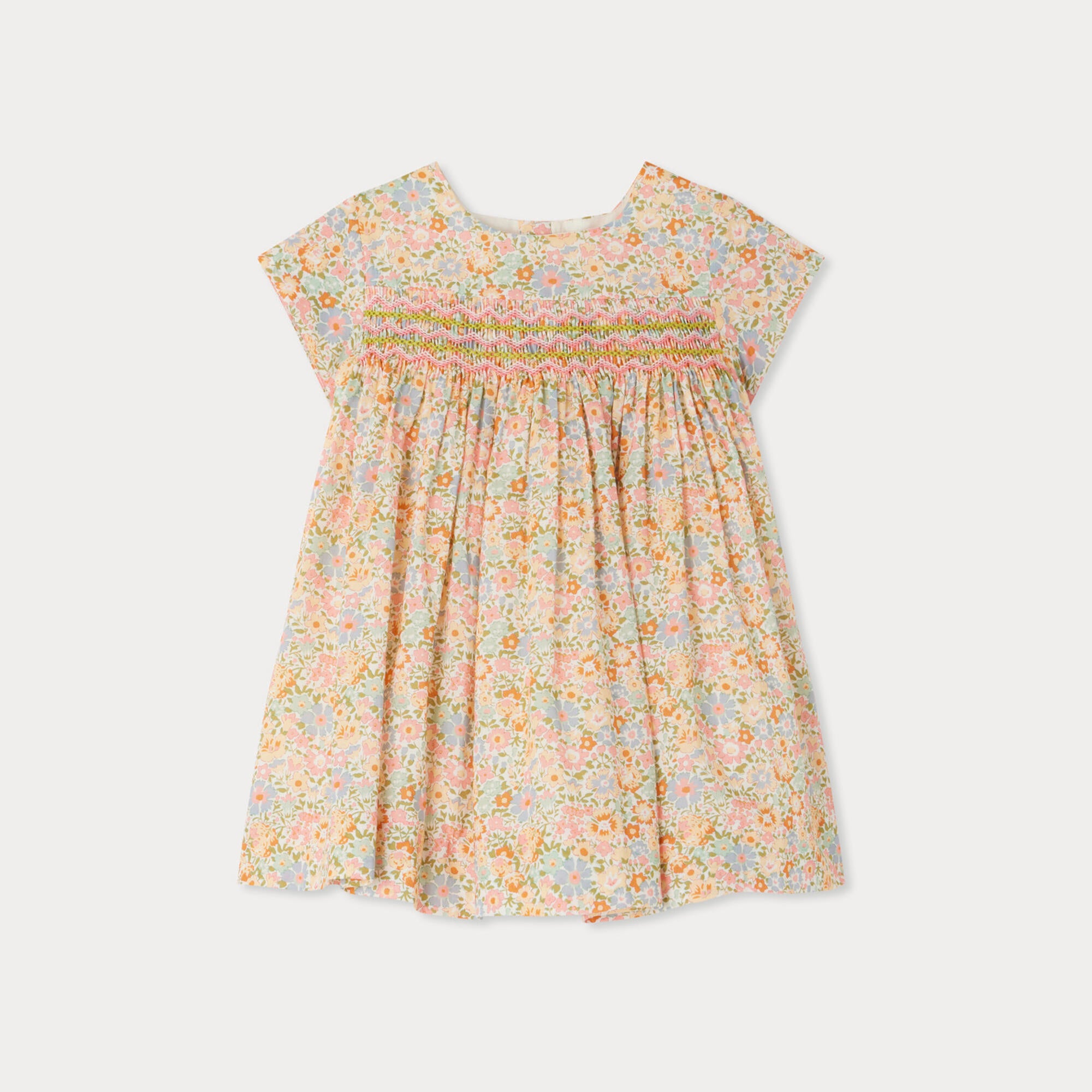 Bonpoint-Girls Colorful Floral Cotton Dress