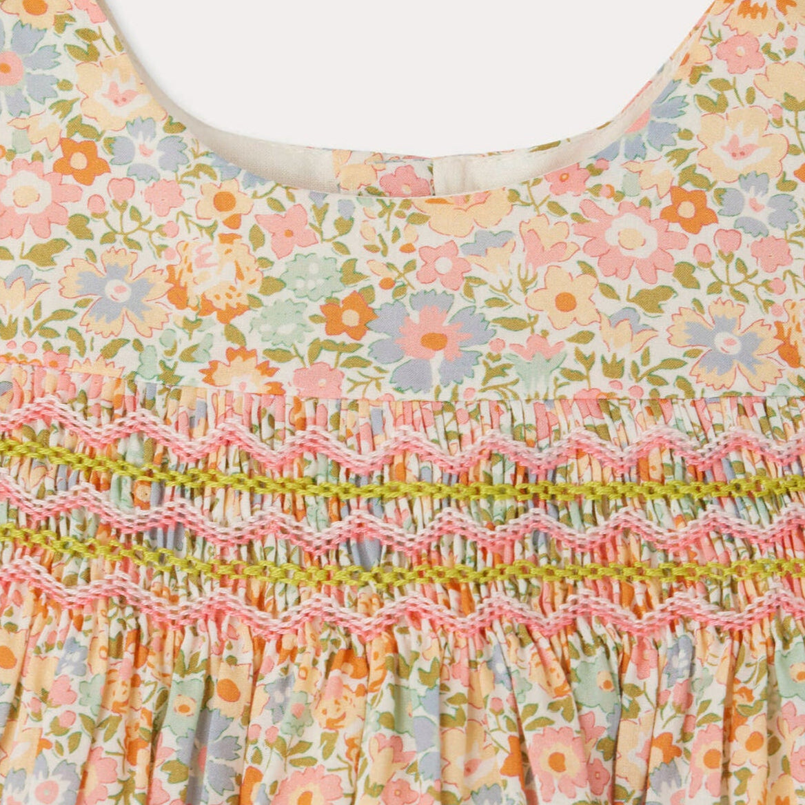 Bonpoint-Girls Colorful Floral Cotton Dress
