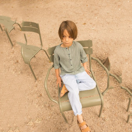 Louis Louise-SHIRT ONCLE COTTON CREPE STRIPE