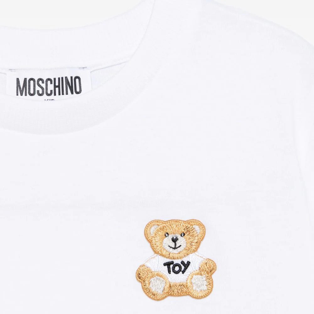 Moschino-SS TEE WHITE NEW BEAR PATCH