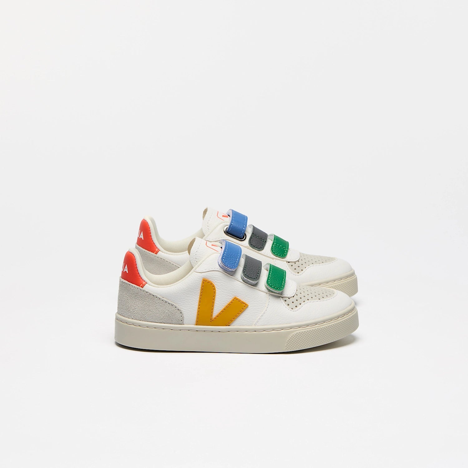 Veja-SMALL V-10 CF MULT-EX-WHITE_OURO