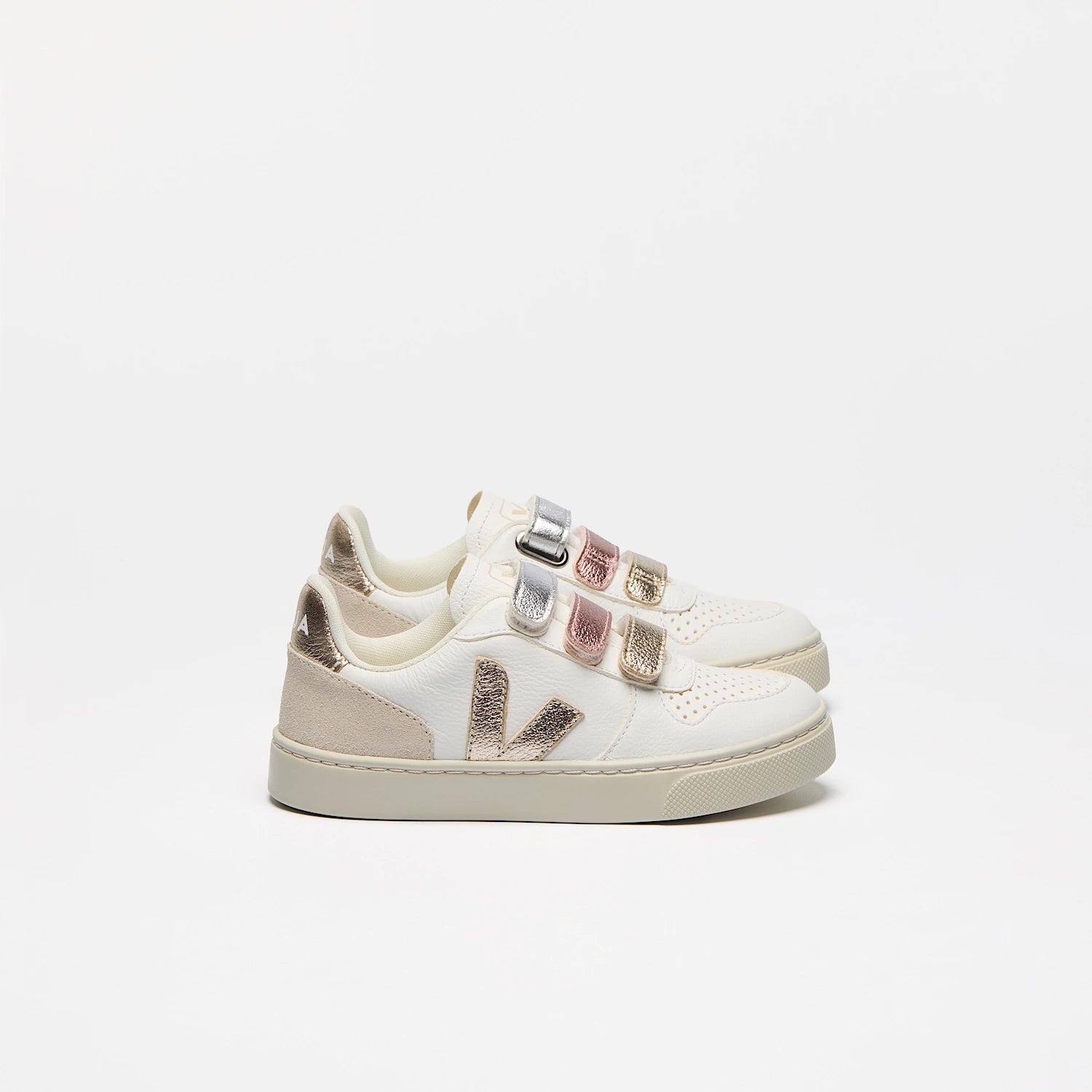 Veja-SMALL V-10 CF MULT-EX-WHITE_SHINY