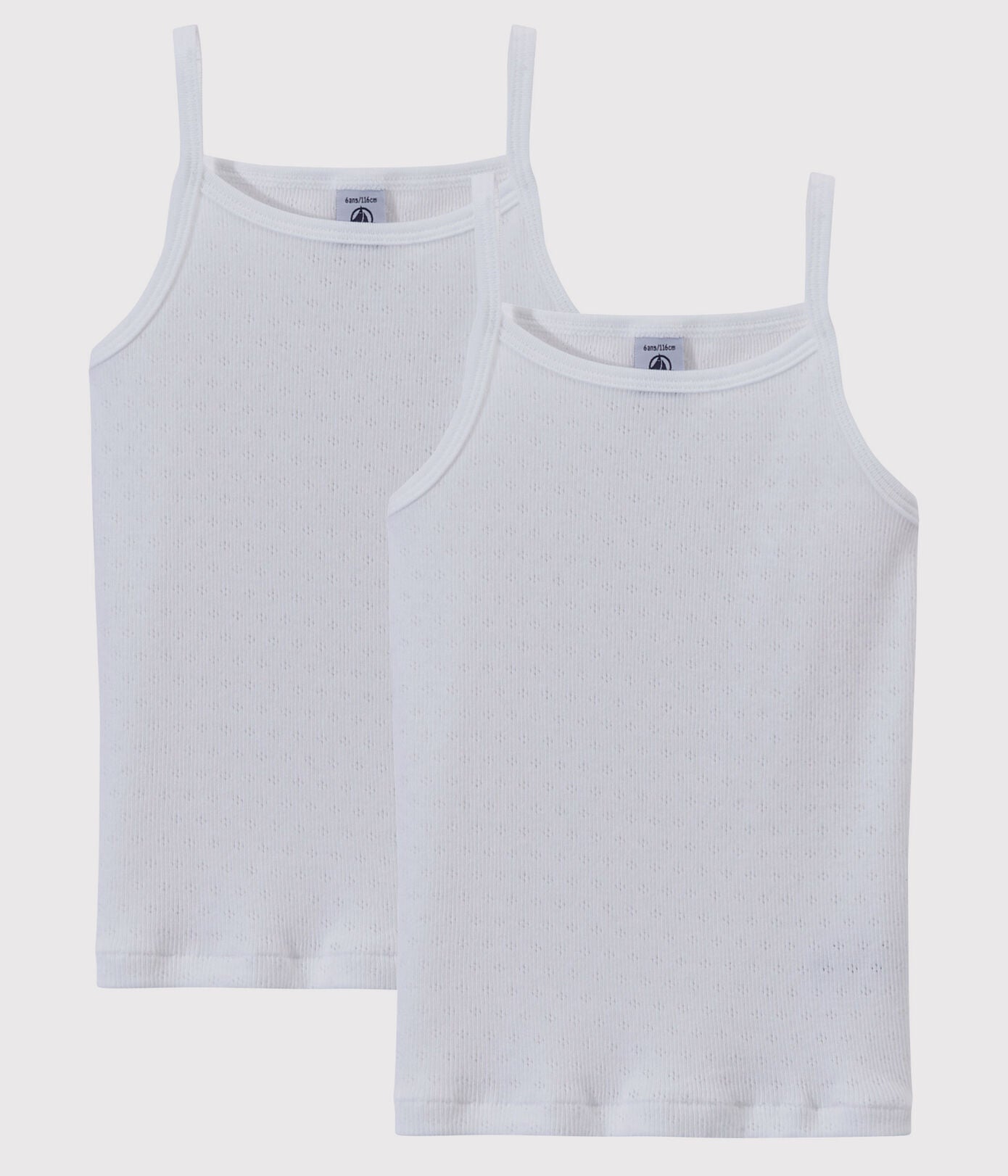 GIRLS' OPENWORK STRAPPY TOPS - 2-PACK
