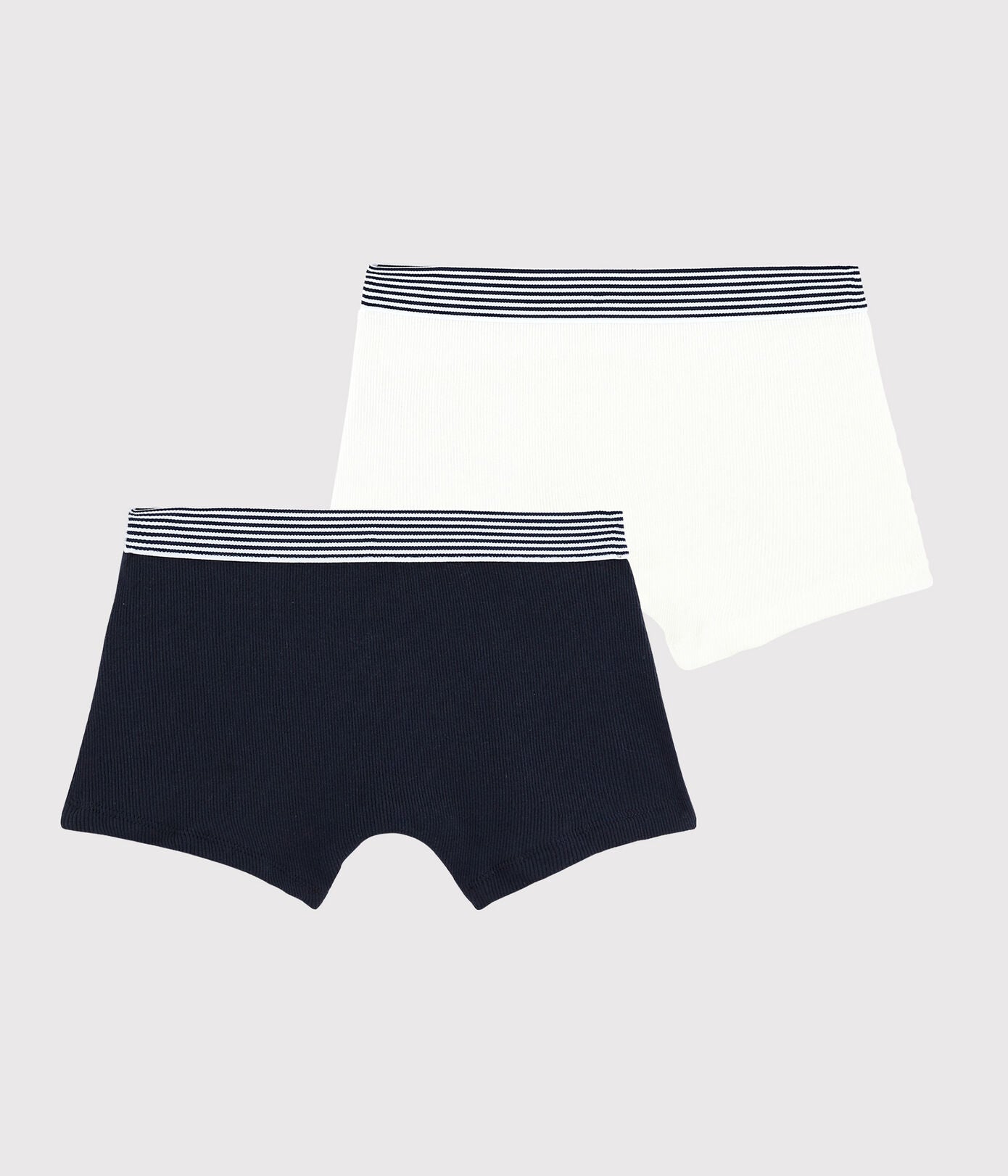 Boys' Ribbed Cotton Boxer Shorts - 2-Pack - Cémarose Canada