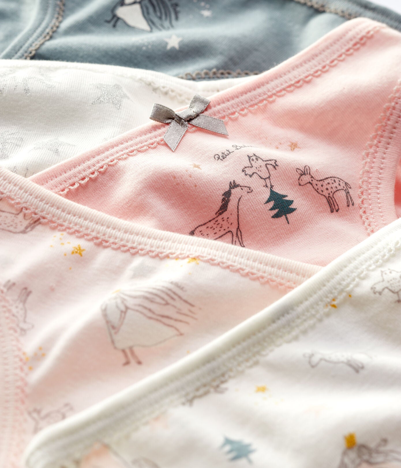 GIRLS' SPARKLY COTTON BRIEFS - 5-PACK