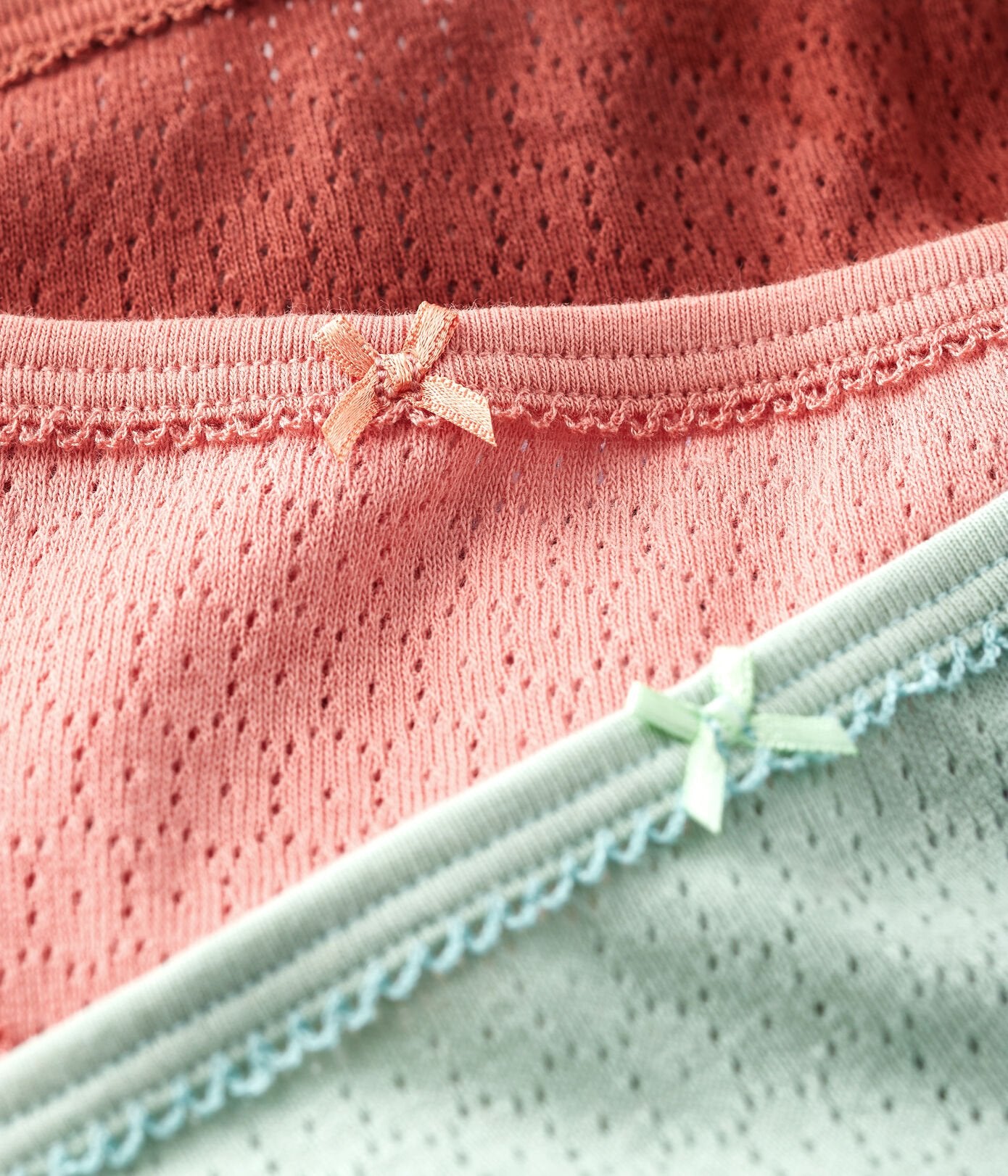 GIRLS' OPENWORK COTTON BRIEFS - 3-PACK