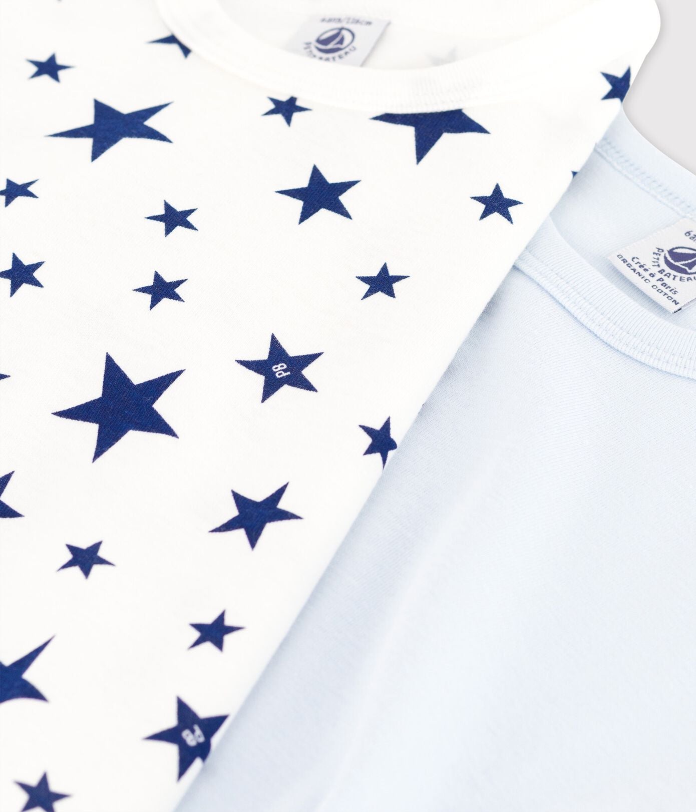 BOYS' STAR PRINT SHORT - SLEEVED COTTON T-SHIRTS-2-PACK