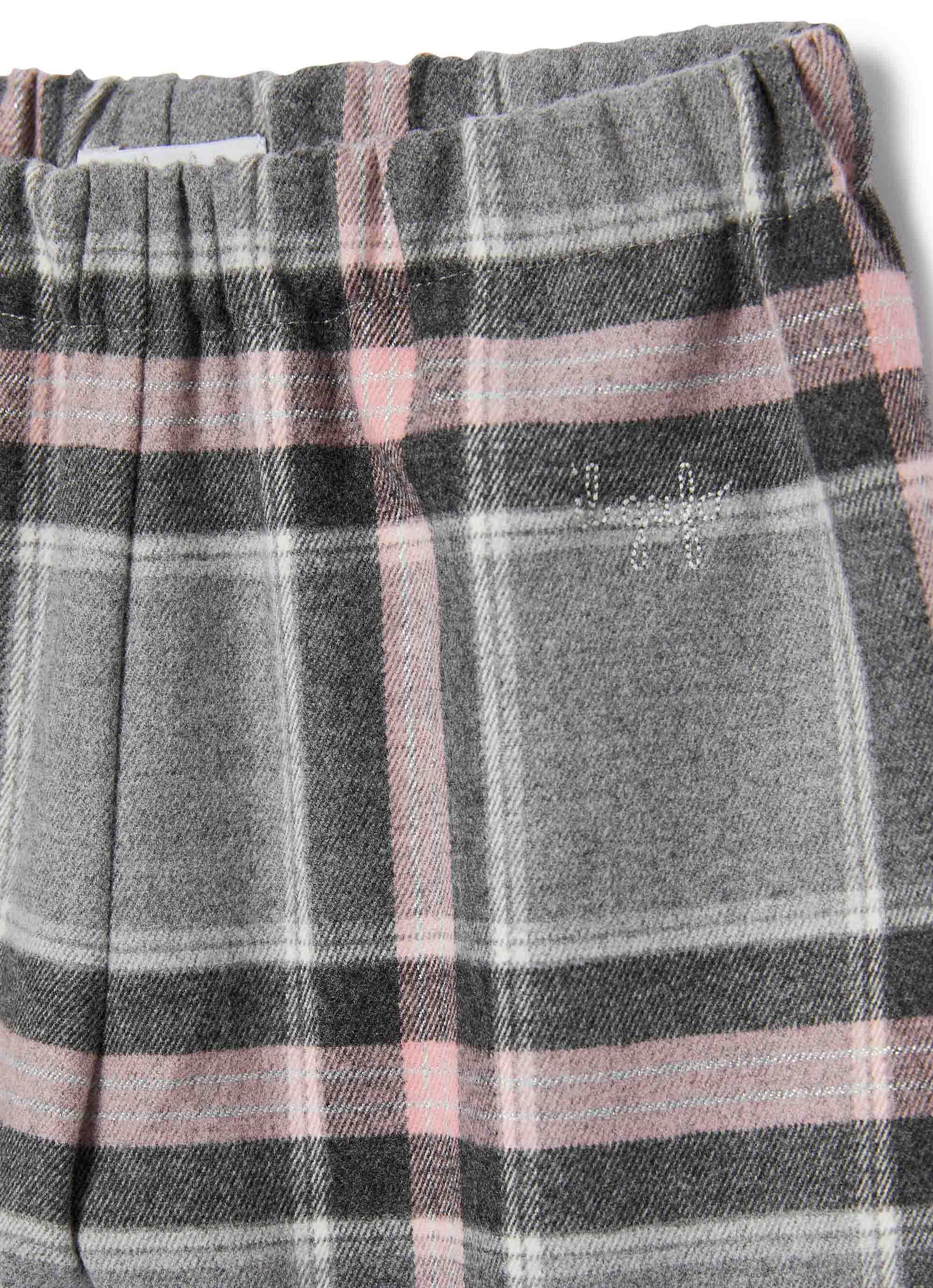 BABY GIRL PLAID PANT, GREY PINK - Cémarose Canada