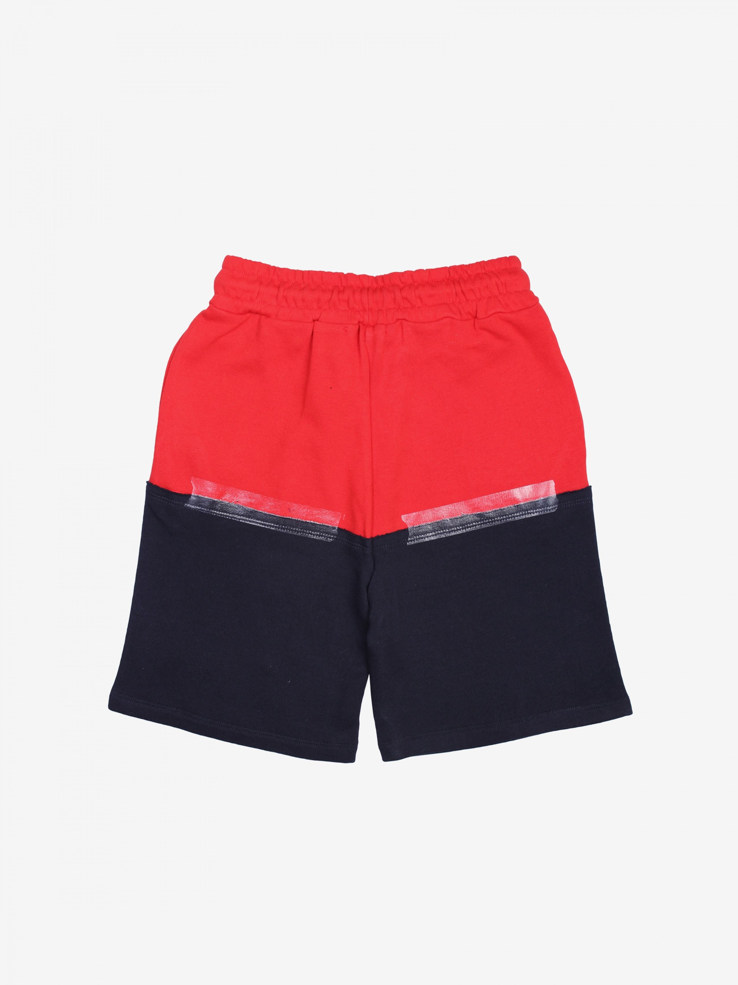 BERMUDA FLEECE BOY,ROSSO-BLU - Cémarose Canada
