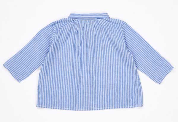 CROCUS BABY SHIRT, PERSIAN BLUE - Cemarose Children's Fashion Boutique