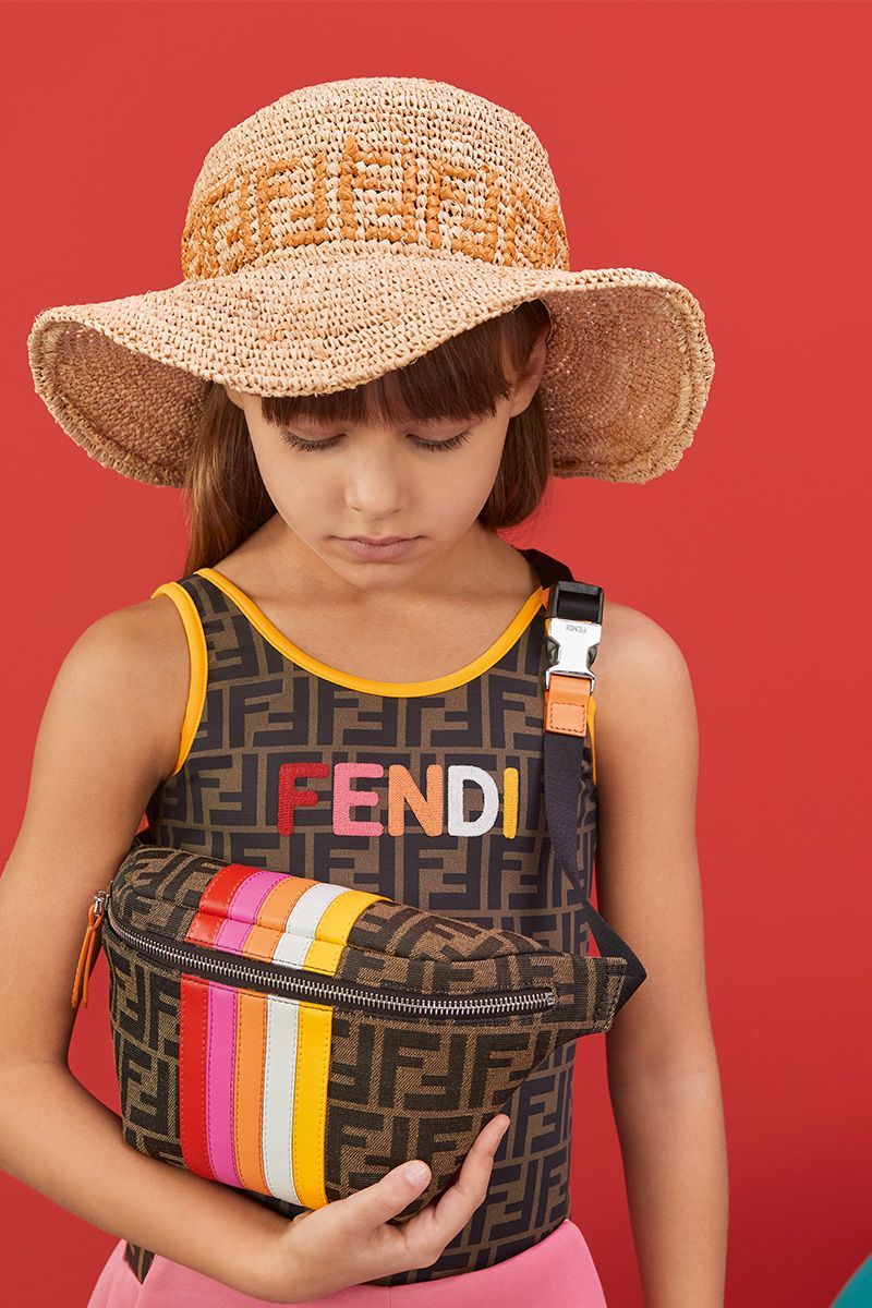 Straw Hat With FF,Beige - Cémarose Canada
