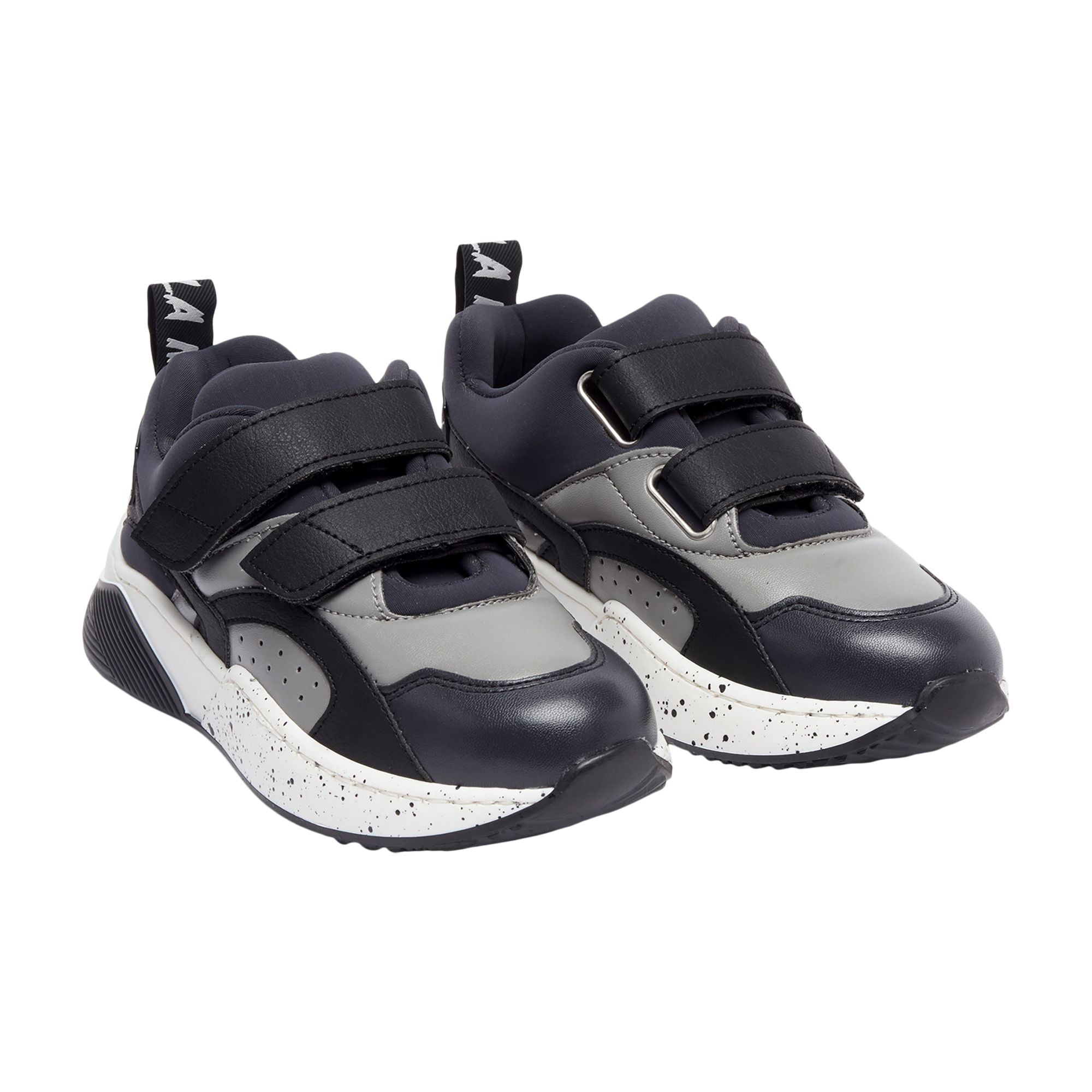 KID BOY COLORBLOCK VELCO TRAINERS,GREY