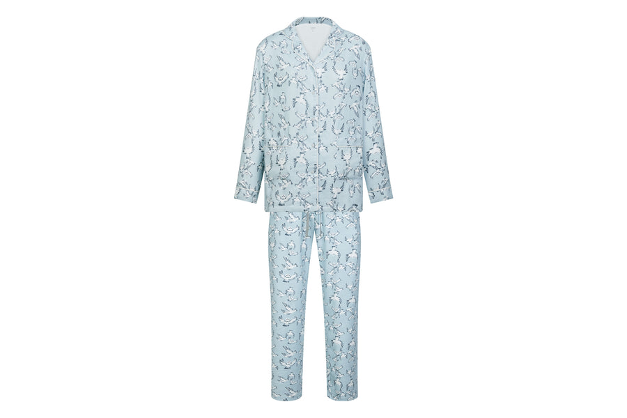 Women’s Bamboo Long Sleeve Button-Up PJ Set - Guess Hoo