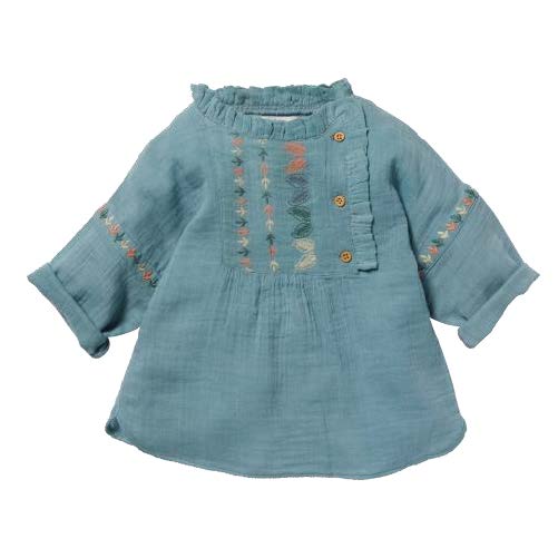 NOA BLOUSE, CELADON - Cemarose Children's Fashion Boutique