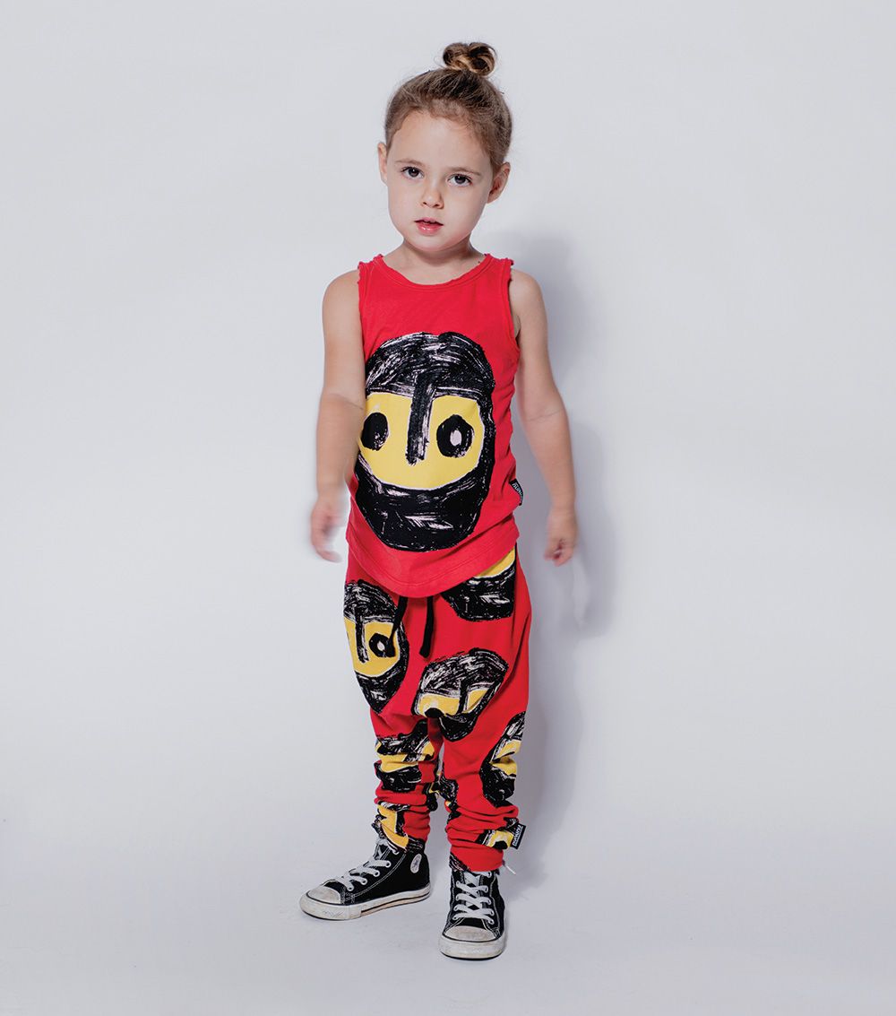 THE WARRIORS BAGGY PANTS,RED - Cémarose Canada