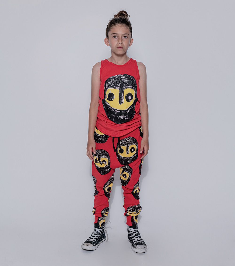THE WARRIORS BAGGY PANTS,RED - Cémarose Canada