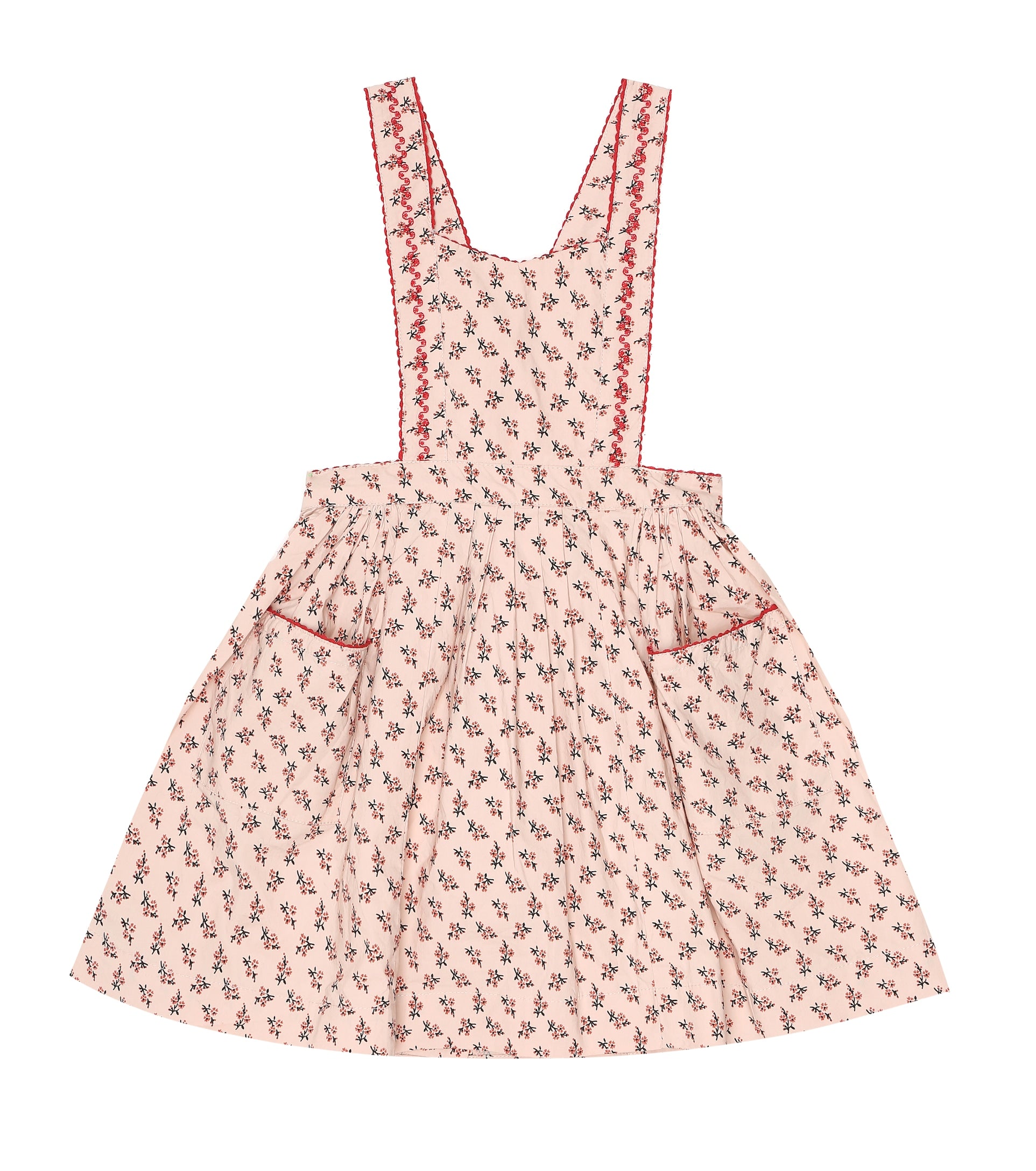 GOOSE PINAFORE,PEACH SMALL FLORAL - Cémarose Canada