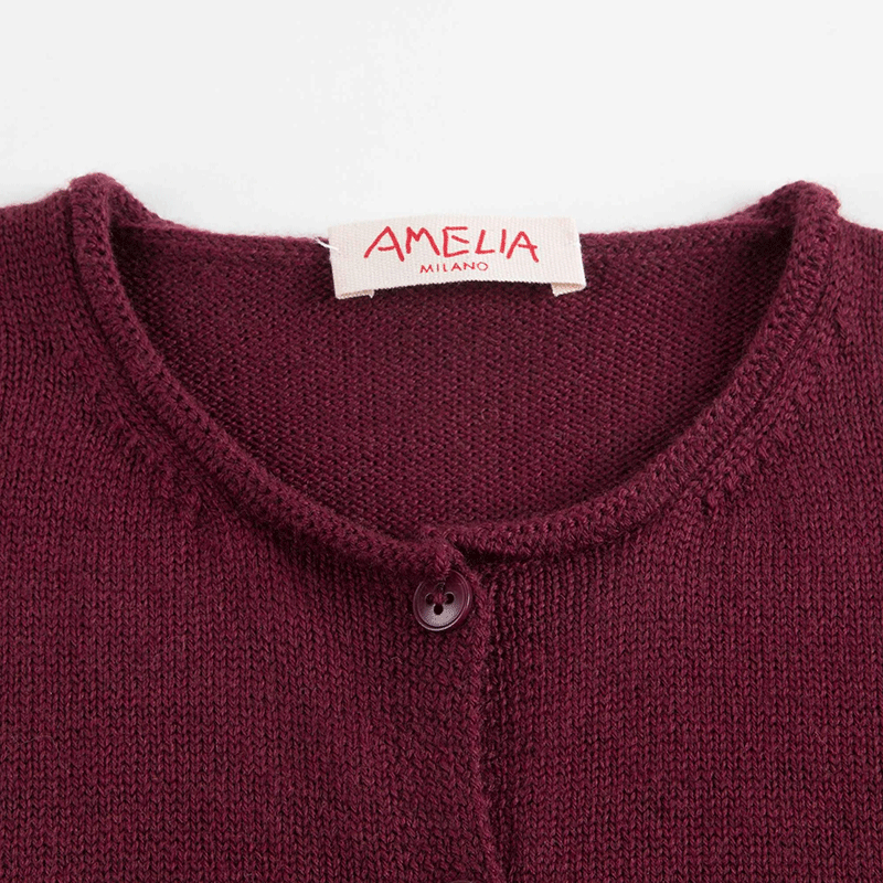 Girls Red Wine Cardigan - Cemarose Children's Fashion Boutique