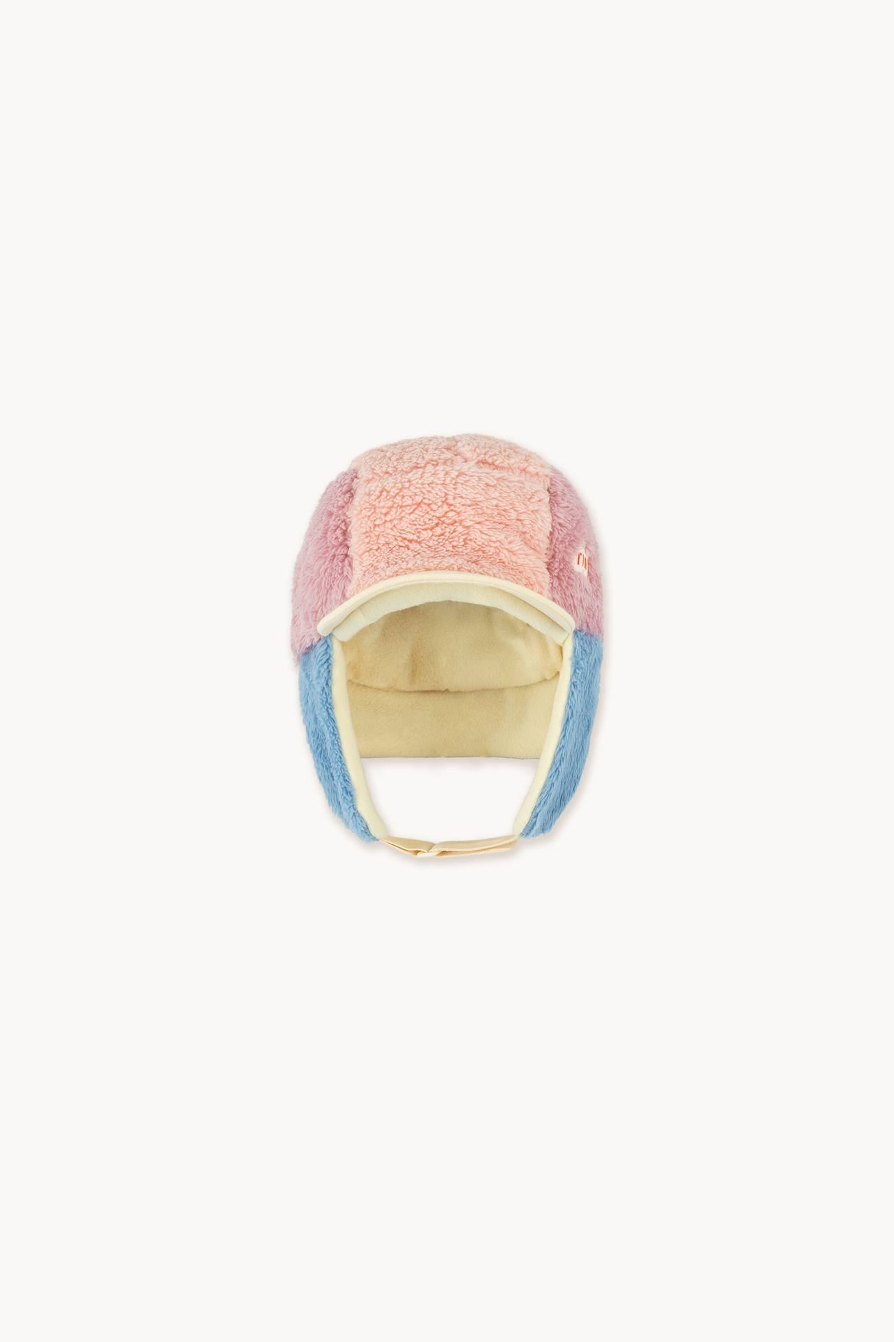 COLOR BLOCK POLAR SHERPA CHAPKA *grey/soft pink*