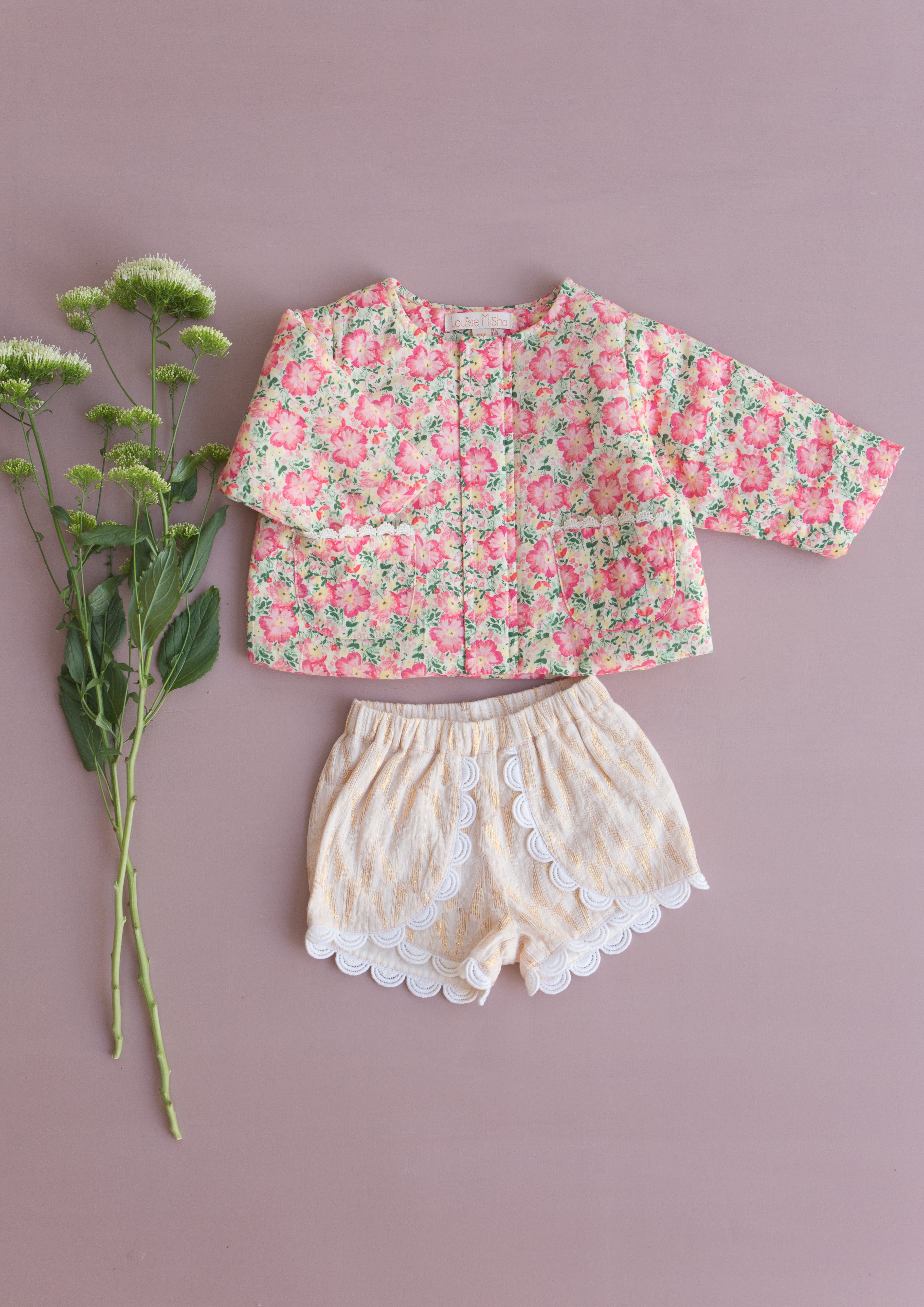 Shorts Saratoga Blush Psyche Lurex - Cémarose Canada