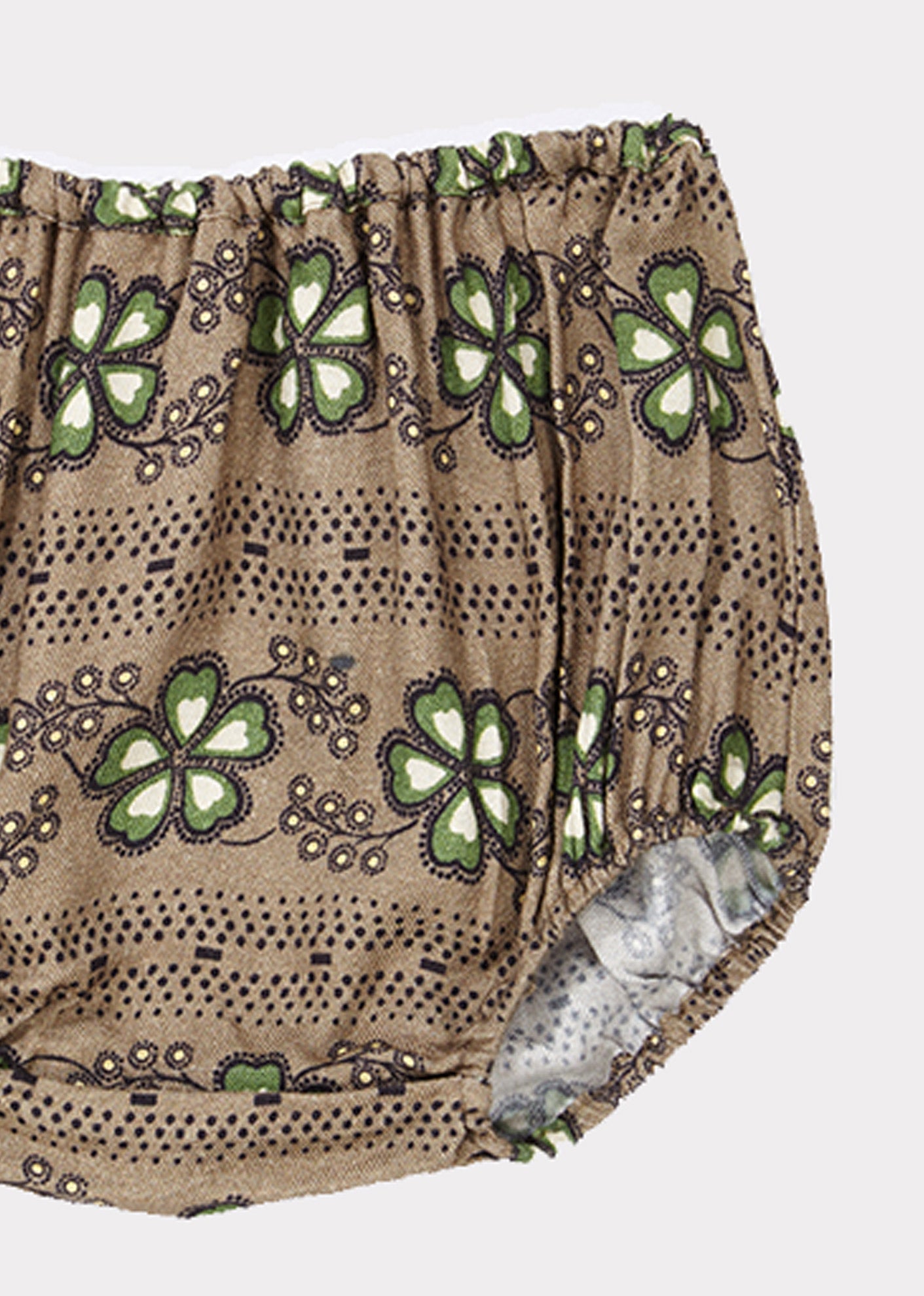 BAKIS BABY BLOOMER, POLKA FLOWER PRINT PUTTY - Cemarose Children's Fashion Boutique
