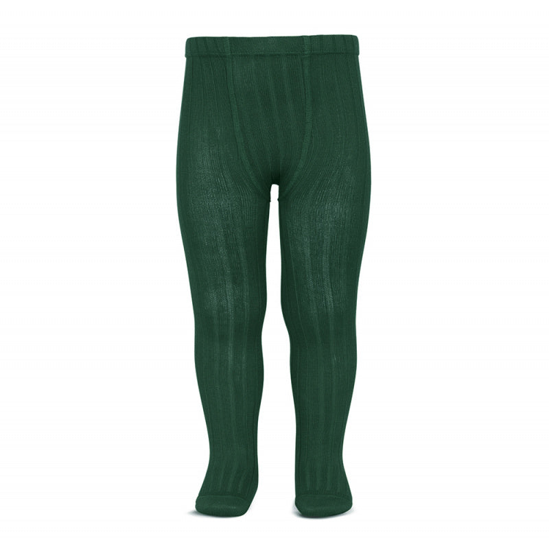 WIDE-RIB BASIC TIGHTS,Bottle Green 2.016/1-780 - Cémarose Canada