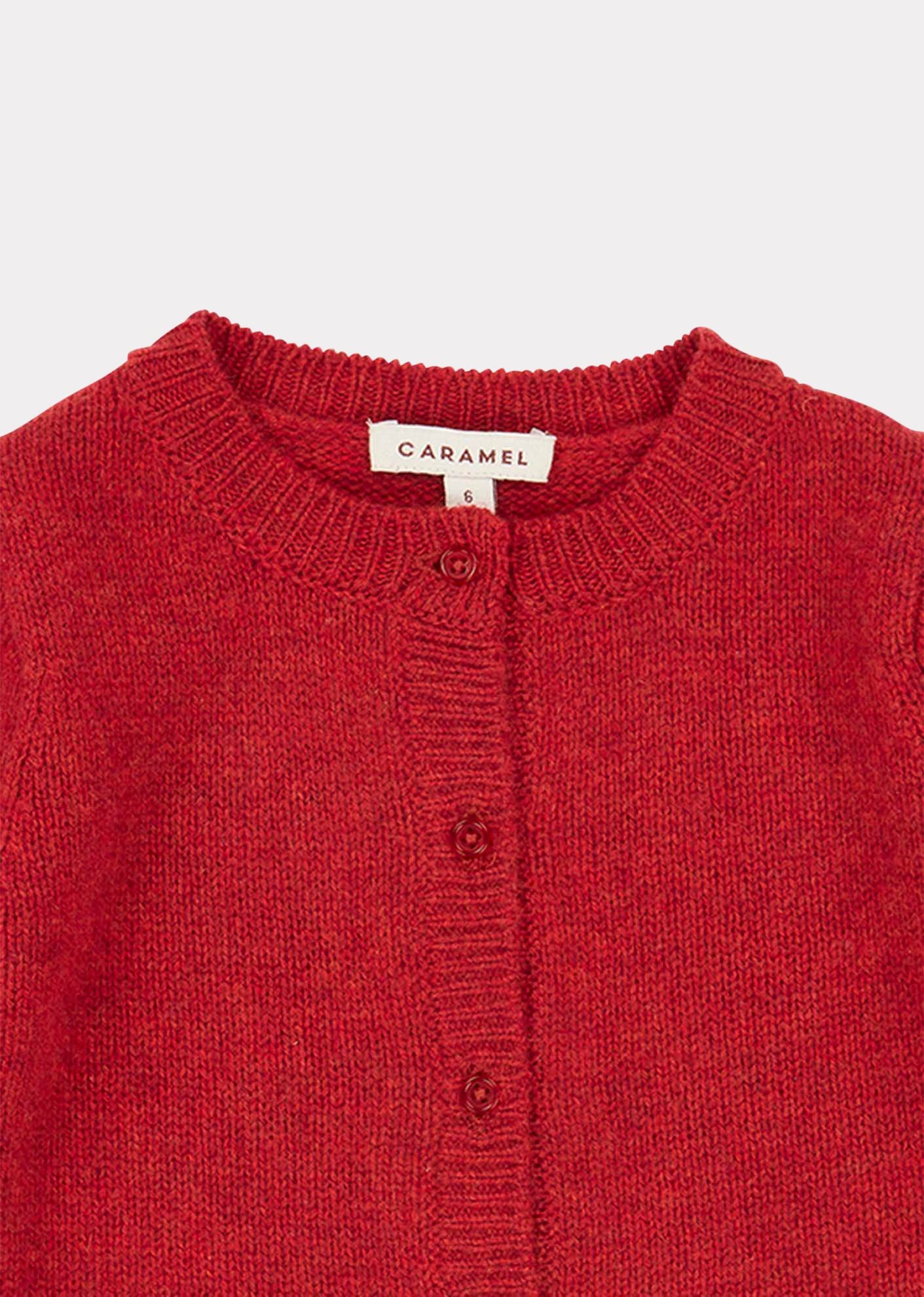 GUILLEMOT BABY CARDIGAN,BERRY - Cémarose Canada