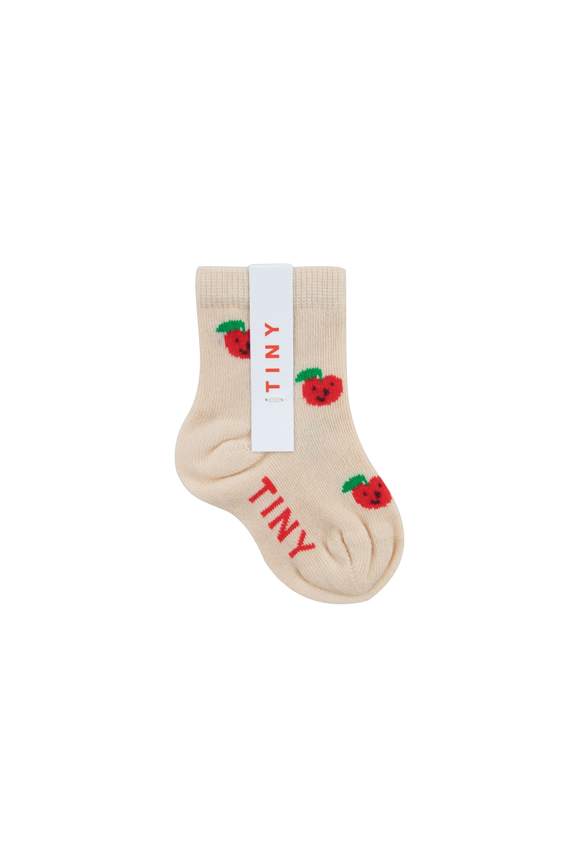 APPLES MEDIUM SOCKS *light cream*