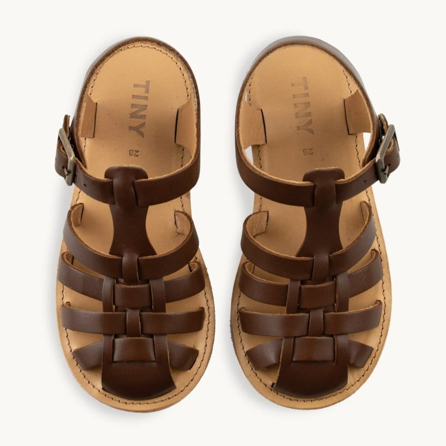 BRAIDED SANDALS *chocolate*